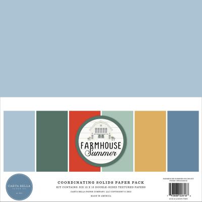 Carta Bella Farmhouse Summer Cardstock - Solids Kit